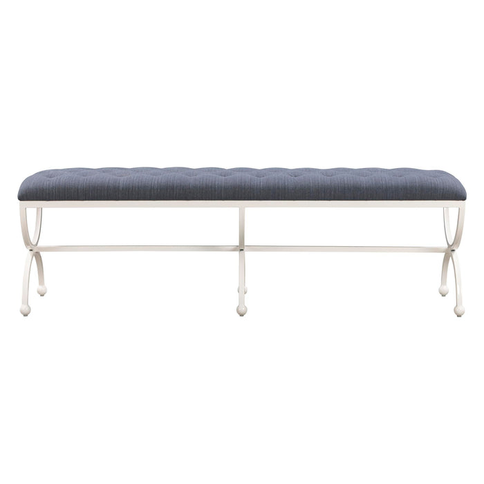 Park Hill Collection Gallery Long Bench – Hydrangea White (view 2)