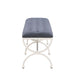 Park Hill Collection Gallery Long Bench – Hydrangea White (view 3)
