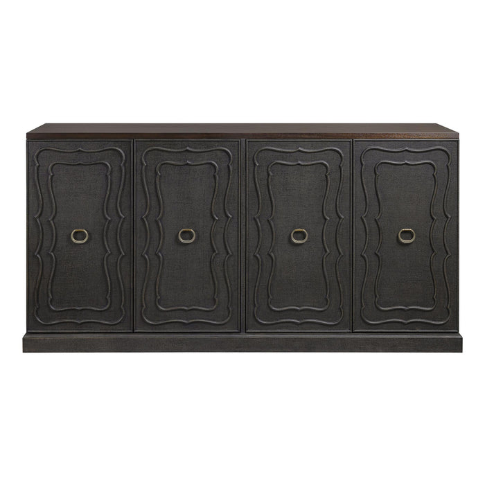 Park Hill Hibiscus Buffet Seal Brown Buffet front view