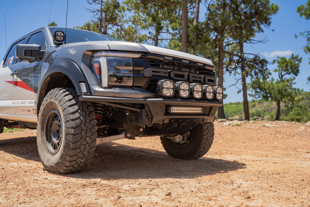 Addictive Desert Designs 2021-2026 Ford F-150 Raptor Pro Plus Bolt-On Front Bumper – on the trail, image 13 of 16