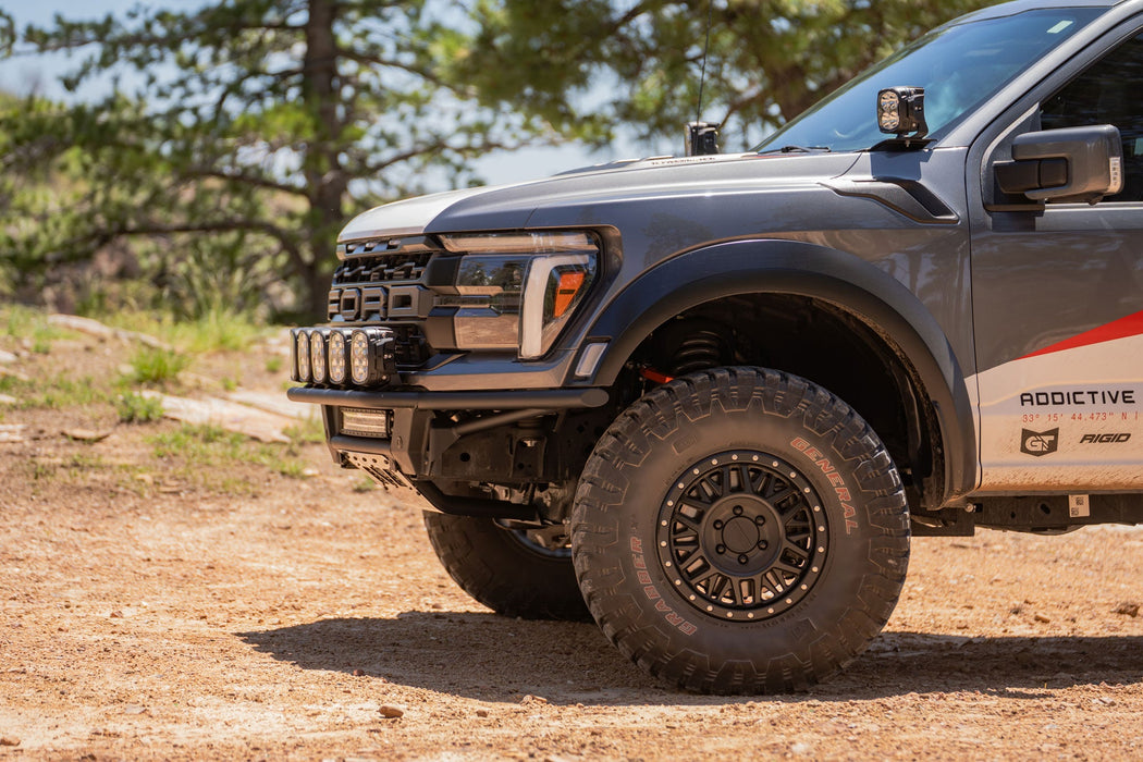 Addictive Desert Designs 2021-2026 Ford F-150 Raptor Pro Plus Bolt-On Front Bumper – on the trail, image 15 of 16