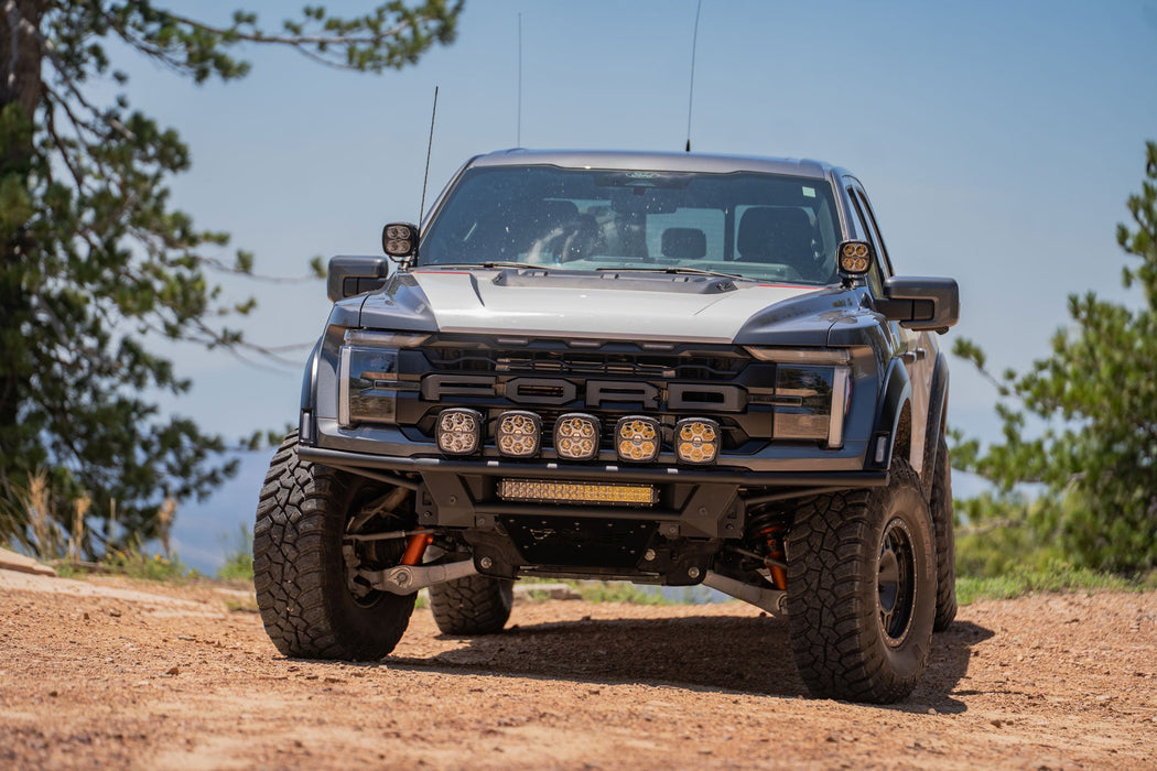 Addictive Desert Designs 2021-2026 Ford F-150 Raptor Pro Plus Bolt-On Front Bumper – on the trail, image 9 of 16