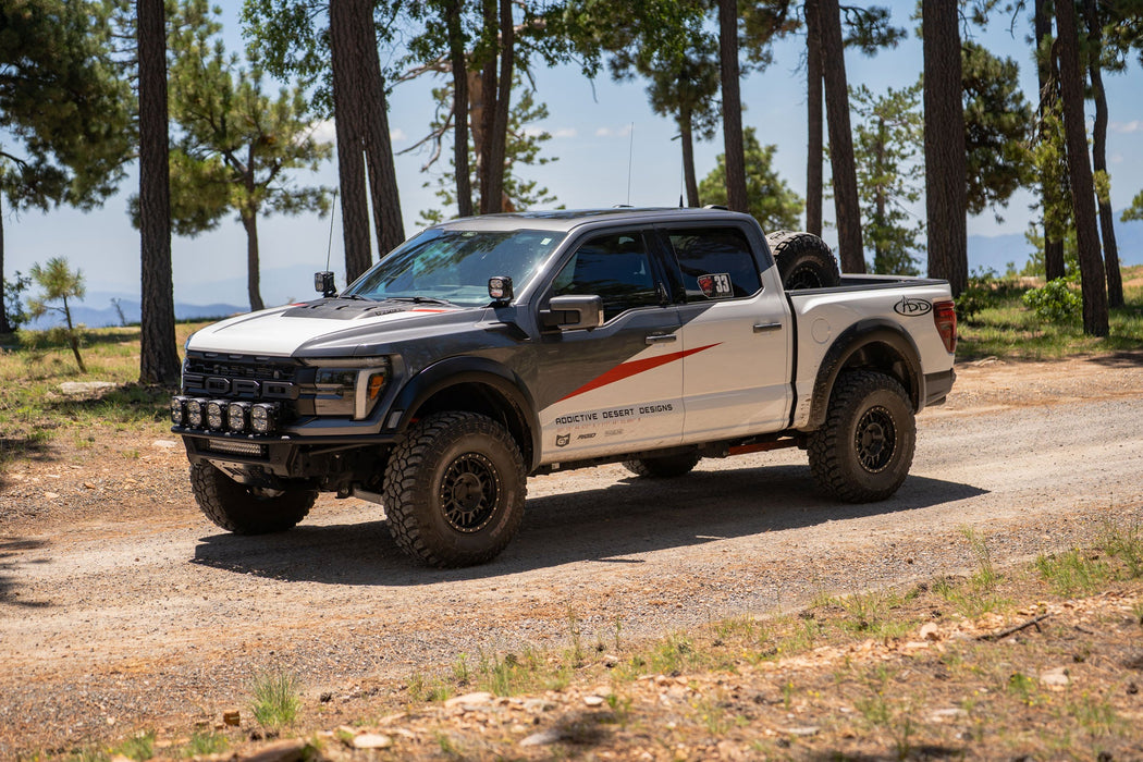 Addictive Desert Designs 2021-2026 Ford F-150 Raptor Pro Plus Bolt-On Front Bumper – on the trail, image 16 of 16