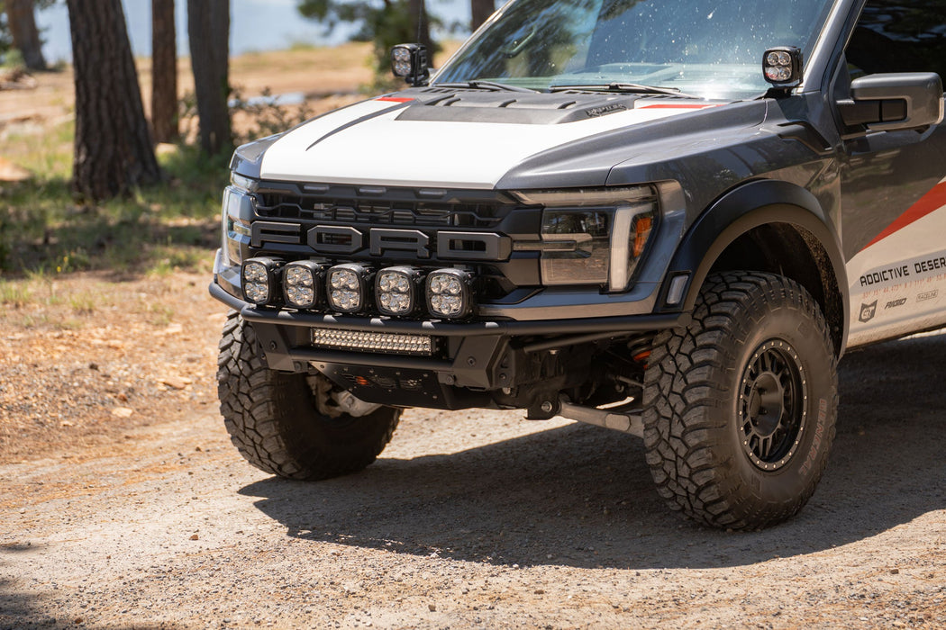 Addictive Desert Designs 2021-2026 Ford F-150 Raptor Pro Plus Bolt-On Front Bumper – on the trail, image 12 of 16