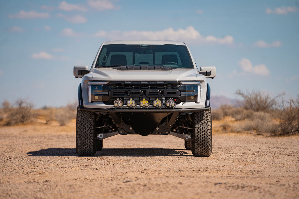 Addictive Desert Designs 2021-2026 Ford F-150 Raptor Pro Plus Frame Cut Front Bumper – on the trail, image 11 of 14