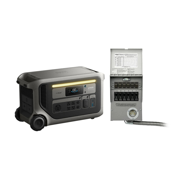 Green Vista Living Anker SOLIX F3000 Portable Power Station + Transfer Switch - Main Product Image