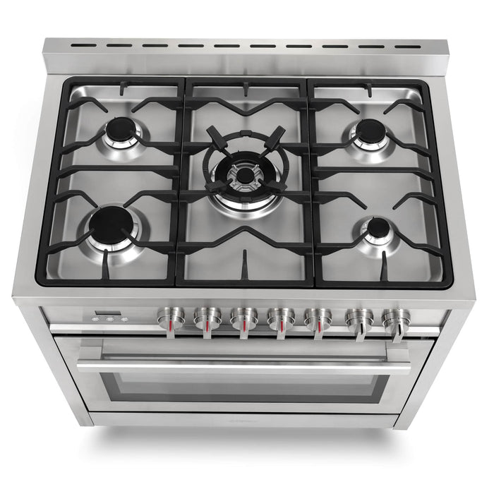 Cosmo 36-Inch 3.8 Cu. Ft. Single Oven Dual Fuel Range in Stainless Steel (COS-F965) Cosmo