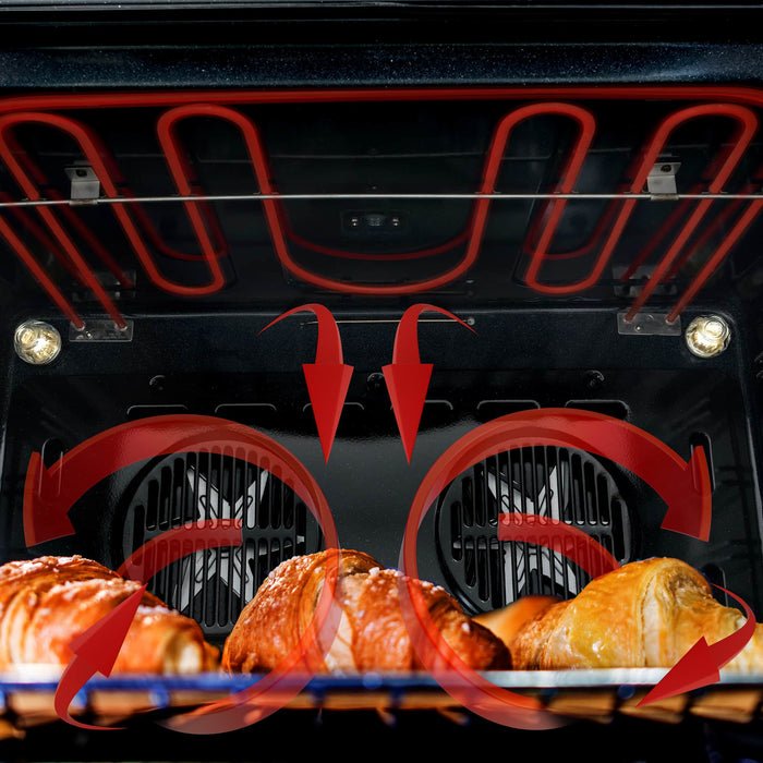 Cosmo 36-Inch 3.8 Cu. Ft. Single Oven Dual Fuel Range in Stainless Steel (COS-F965) Cosmo
