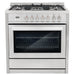 Cosmo 4-Piece Appliance Package - 36-Inch Dual Fuel Range, Wine Cooler, Dishwasher and Refrigerator with Water Dispenser in Stainless Steel (COS-4PKG-641) Cosmo