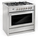 Cosmo 4-Piece Appliance Package - 36-Inch Dual Fuel Range, Wine Cooler, Dishwasher and Refrigerator with Water Dispenser in Stainless Steel (COS-4PKG-641) Cosmo