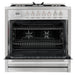 Cosmo 4-Piece Appliance Package - 36-Inch Dual Fuel Range, Wall Mount Range Hood Hood, Dishwasher and Refrigerator in Stainless Steel (COS-4PKG-072) Cosmo