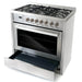 Cosmo 4-Piece Appliance Package - 36-Inch Dual Fuel Range, Wall Mount Range Hood Hood, Dishwasher and Refrigerator in Stainless Steel (COS-4PKG-072) Cosmo