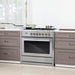 Cosmo 4-Piece Appliance Package - 36-Inch Dual Fuel Range, Wall Mount Range Hood, Dishwasher and Refrigerator with Water Dispenser in Stainless Steel (COS-4PKG-673) Cosmo