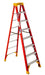 Vestil FBSL-8 Fiberglass Step Ladder 8 Step 300 lb. Capacity Orange