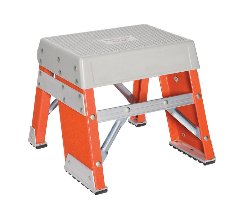 Vestil FBSS-1 Fiberglass Industrial Step Stand 1 Step 300 lb. Capacity Orange