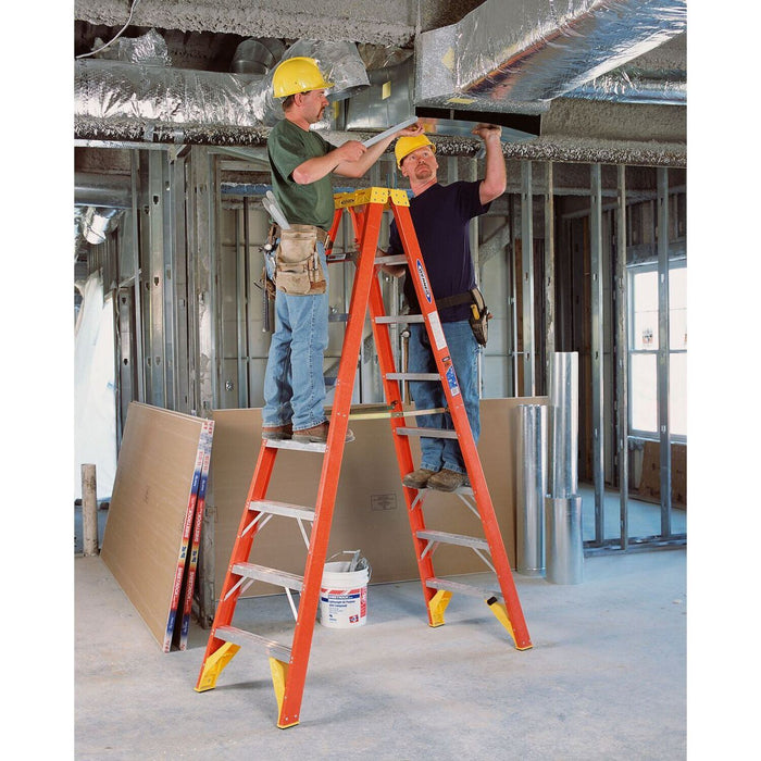 Vestil FBTFL-8 fiberglass ladder twin front - view 5