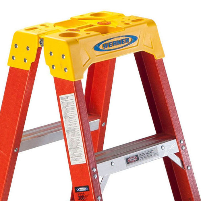 Vestil FBTFL-8 fiberglass ladder twin front - view 6