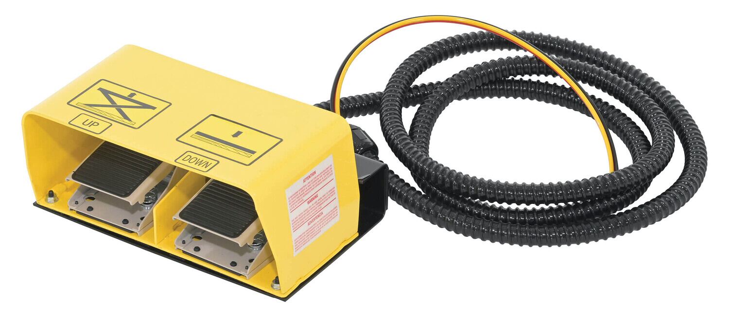 Vestil FC-2P Steel Pneumatic Twin Foot Switch For Lift & Tilt Workstation Tables