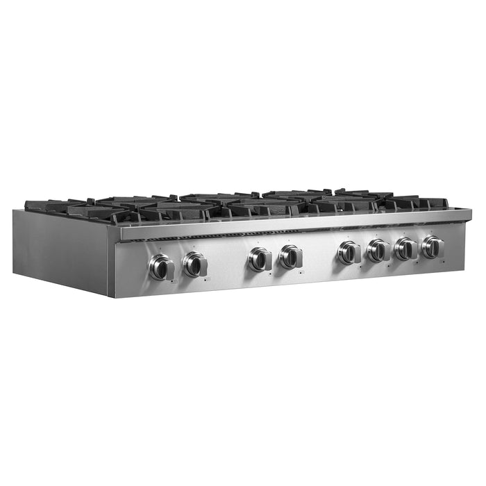 Forno Lseo 48-Inch Gas Rangetop, 8 Burners, Griddle in Stainless Steel (FCTGS5737-48)
