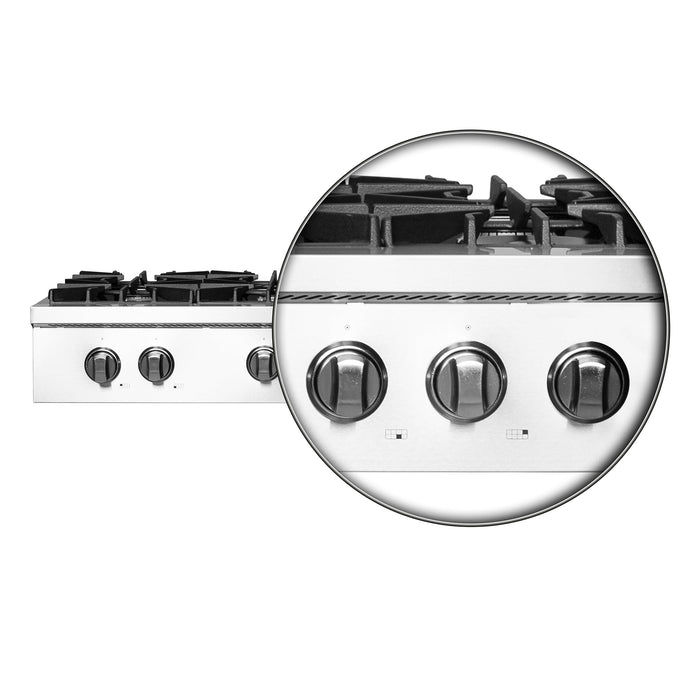 Forno Lseo 48-Inch Gas Rangetop, 8 Burners, Griddle in Stainless Steel (FCTGS5737-48)
