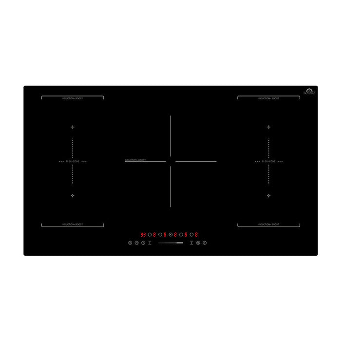 Forno Ornonzo 36-Inch Induction Cooktop, 5 Zones, 2 Flex-Zones, 10200W, Touch Control, 9 Power Levels (FCTIN0569-36) FORNO