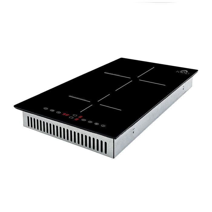 Forno  Parco 12-Inch Induction Cooktop, 2 Zones, 3600W, Touch Control, 9 Power Levels & Booster Function  (FCTIN0583-12) FORNO