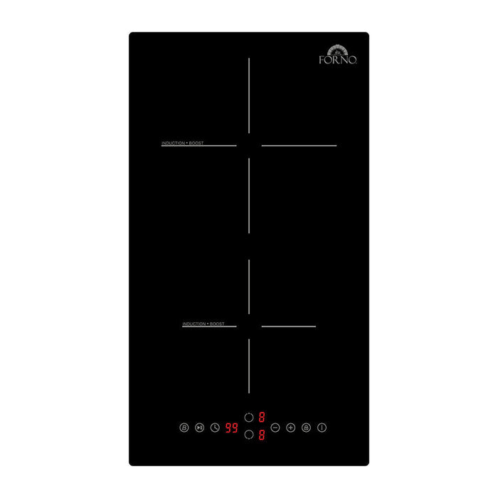Forno  Parco 12-Inch Induction Cooktop, 2 Zones, 3600W, Touch Control, 9 Power Levels & Booster Function  (FCTIN0583-12) FORNO