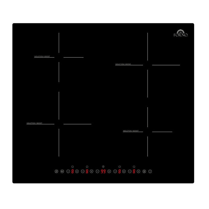 Forno  Parco 24-Inch Induction Cooktop, 4 Zones, 7200W, Touch Control, 9 Power Levels & Booster Function (FCTIN0583-24) FORNO