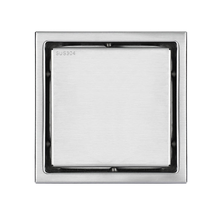 wonderland shower inc Brushed nickel stainless floor drain 6x6inch - Detail View 2
