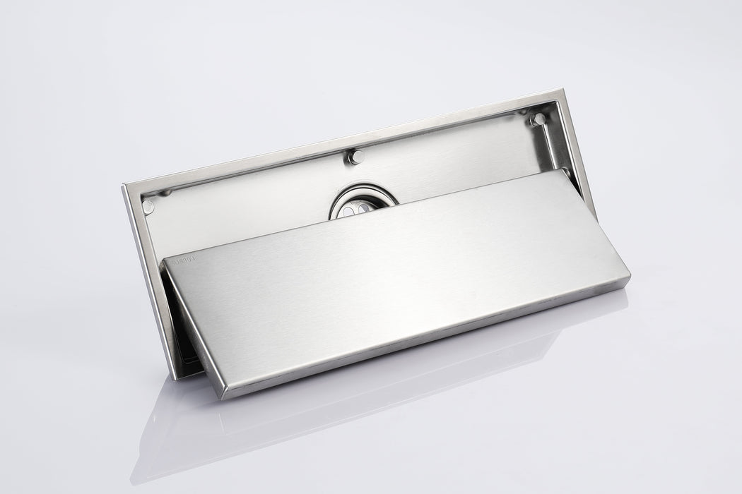 wonderland shower inc Brushed nickel stainless floor drain 11.8inch x 4.3 inch - Detail View 3