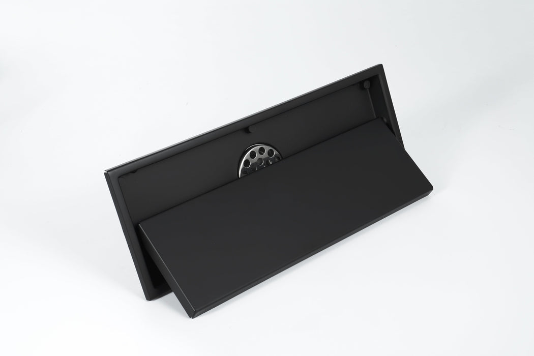 wonderland shower inc Matte Black stainless floor drain 11.8inch x 4.3 inch Shower Accessory - Lifestyle View