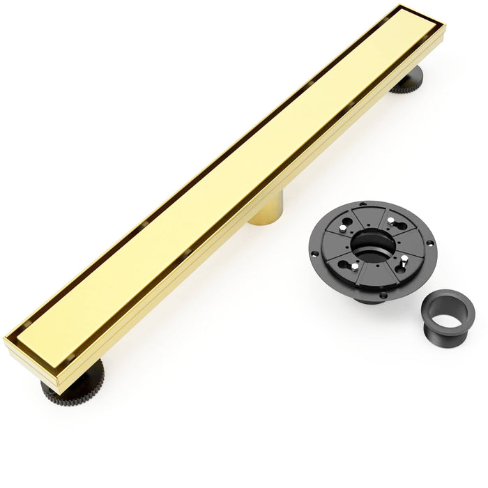 wonderland shower inc matte black Linear shower drain stainless steel material 24 inch with tile insert... - Lifestyle View