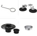 Brushed nickel Linear shower drain stainless steel material 24 inch with tile insert 2-in-1 cover with hair strainer and adjustment feet - side view