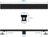 wonderland shower inc matte black Linear shower drain stainless steel material 24 inch with tile insert 2-in-1... - Close-Up