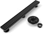 wonderland shower inc matte black Linear shower drain stainless steel material 24 inch with tile insert... - Side View