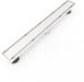Brushed nickel Linear shower drain stainless steel material 24 inch with tile insert 2-in-1 cover with hair strainer and adjustment feet - back view