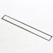 Brushed nickel Linear shower drain stainless steel material 24 inch with tile insert 2-in-1 cover with hair strainer and adjustment feet - angle view