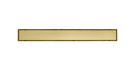 Brushed gold Linear shower drain stainless steel material 24 inch with tile insert 2-in-1 cover with hair strainer and adjustment feet - back view