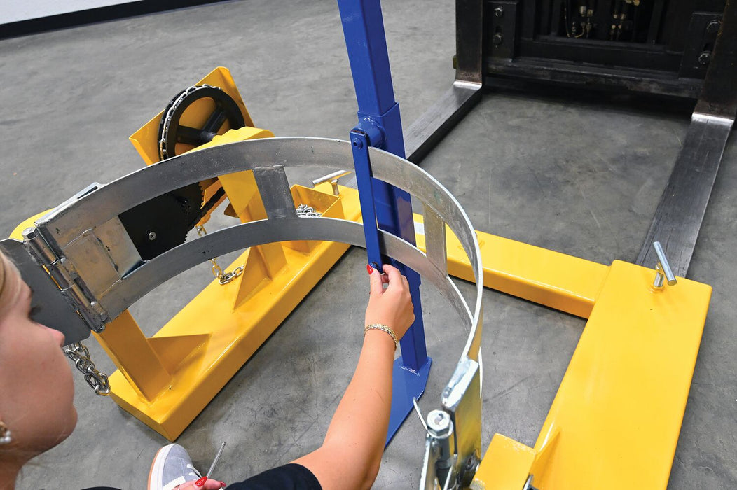Vestil FDA-800 steel fiber & plastic drum adapter carrier/rotator for - view 9