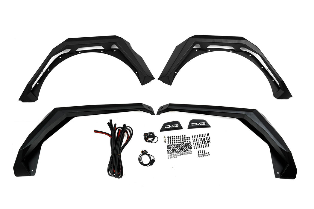 DV8 Offroad 2018-2026 Jeep Wrangler JL Armor Fender Flares – product view, image 16 of 16