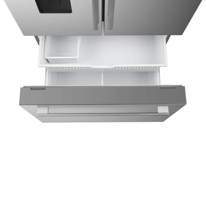 Cosmo 4-Piece Appliance Package - 30-Inch Dual Fuel Range, Wall Mount Range Hood, Dishwasher and Refrigerator with Water Dispenser in Stainless Steel (COS-4PKG-650) Cosmo