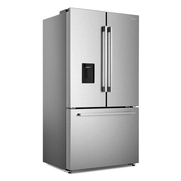 Cosmo 4-Piece Appliance Package - 30-Inch Dual Fuel Range, Dishwasher, Refrigerator with Water Dispenser and Microwave Drawer in Stainless Steel (COS-4PKG-625) Cosmo