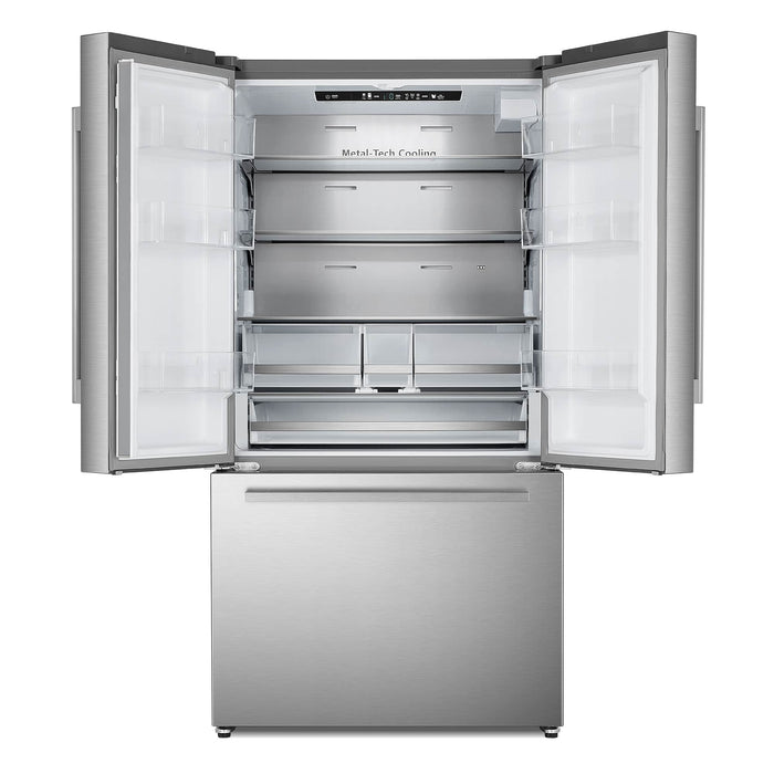 Cosmo 4-Piece Appliance Package - 30-Inch Gas Range, Wall Mount Range Hood, Dishwasher and Refrigerator with Water Dispenser in Stainless Steel (COS-4PKG-655) Cosmo