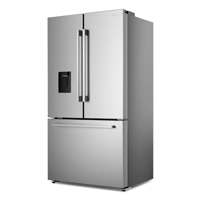 Cosmo 4-Piece Appliance Package - 30-Inch Gas Range, Wall Mount Range Hood, Dishwasher and Refrigerator with Water Dispenser in Stainless Steel (COS-4PKG-690) Cosmo
