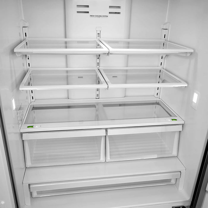 Cosmo 4-Piece Appliance Package - 30-Inch Dual Fuel Range, Dishwasher, Refrigerator and Microwave Drawer in Stainless Steel (COS-4PKG-278) Cosmo