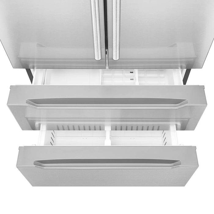 Cosmo 4-Piece Appliance Package - 30-Inch Electric Cooktop, Refrigerator, Wall Oven and Microwave in Stainless Steel (COS-4PKG-263) Cosmo
