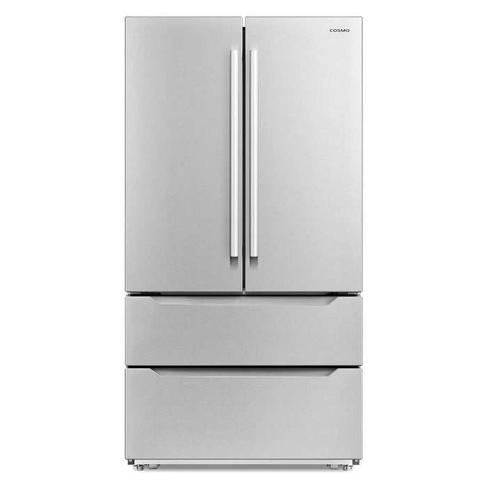 Cosmo 4-Piece Appliance Package - 30-Inch Gas Range, Under Cabinet Range Hood, Dishwasher and Refrigerator in Stainless Steel (COS-4PKG-254) Cosmo