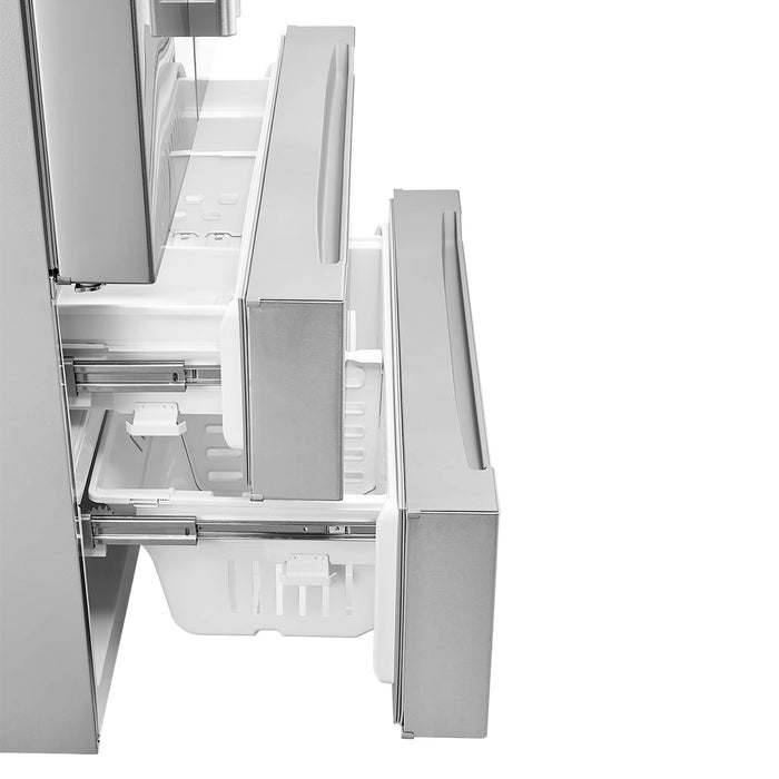 Cosmo 4-Piece Appliance Package - 30-Inch Dual Fuel Range, Wall Mount Range Hood, Dishwasher and Refrigerator in Stainless Steel (COS-4PKG-188) Cosmo