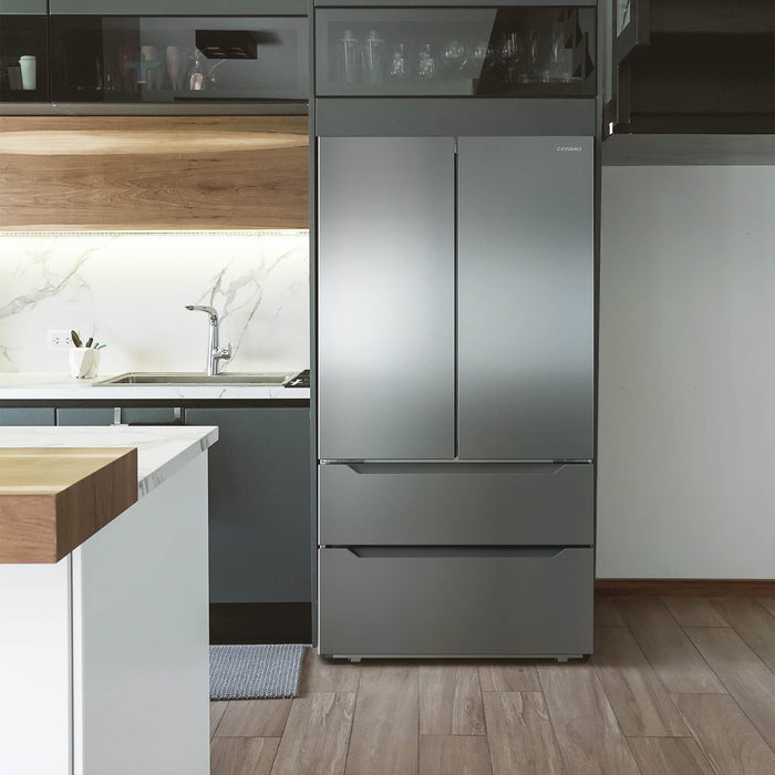 Cosmo 4-Piece Appliance Package - 30-Inch Gas Range, Under Cabinet Range Hood, Refrigerator and Wine Cooler in Stainless Steel (COS-4PKG-089) Cosmo