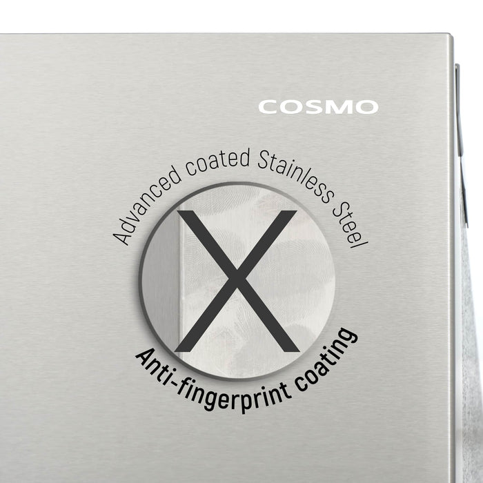 Cosmo 4-Piece Appliance Package - 30-Inch Electric Cooktop, Refrigerator, Wall Oven and Microwave Oven in Stainless Steel (COS-4PKG-140) Cosmo